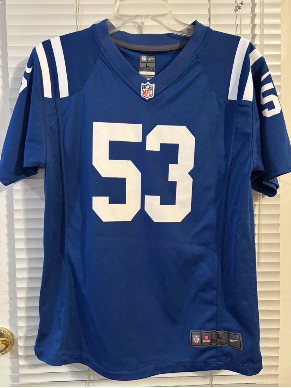 New Nike On Field NFL Youth Indianapolis Colts Darius Leonard #53 Blue Jersey